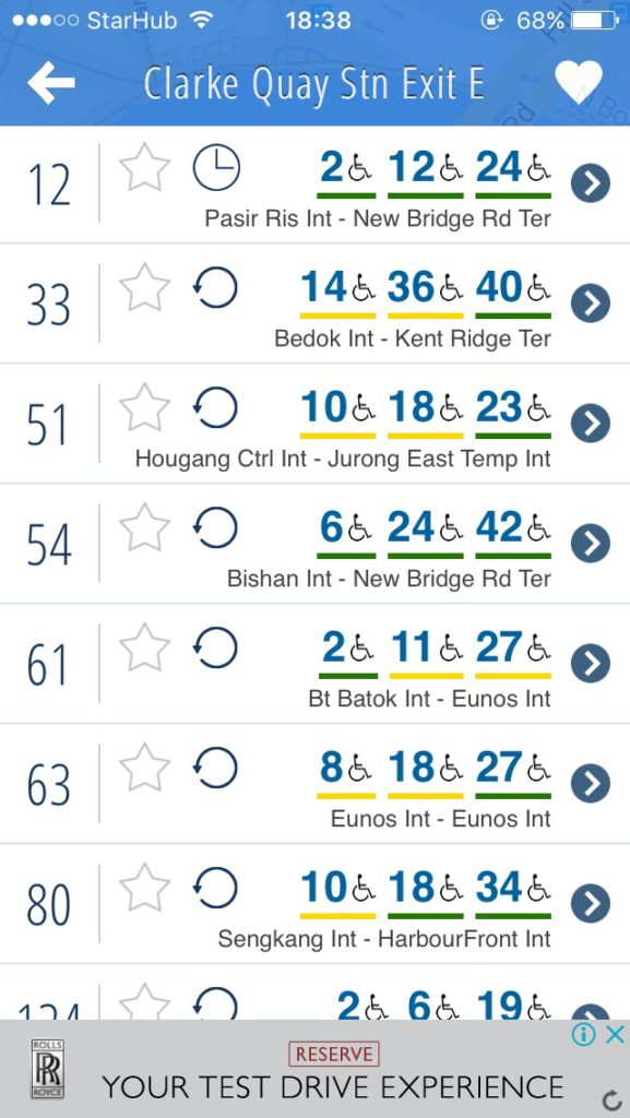 App that show bus wait times.